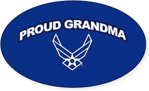 CafePress U.S. Air Force Proud Grandma Oval Bumper Sticker Car Decal in Saudi Arabia