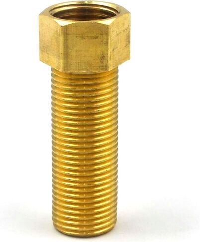 5 عبوات من مجموعة محولات تمديد نحاسية مقاس 1/2 بوصة، تجهيزات أنابيب حلمة ذكر × أنثى مقاس 1/2 بوصة، محول محول جلبة سداسية، الطول 30/40/50/70/100 مم مع شريط إغلاق in Kuwait