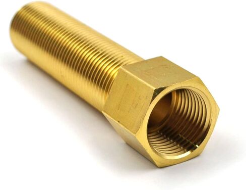 5 عبوات من مجموعة محولات تمديد نحاسية مقاس 1/2 بوصة، تجهيزات أنابيب حلمة ذكر × أنثى مقاس 1/2 بوصة، محول محول جلبة سداسية، الطول 30/40/50/70/100 مم مع شريط إغلاق in Kuwait