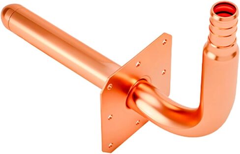حزمة من 5,1/2 في المرفقين النحاسيين مع شفة الجدار، F1807 تركيبات تجعيد PEX-B/C خالية من الرصاص، طول 6 بوصة، لصنبور الحمام، صمام الدش، مستلزمات المرحاض، سهلة التركيب، إعادة تشكيل السباكة in Saudi Arabia