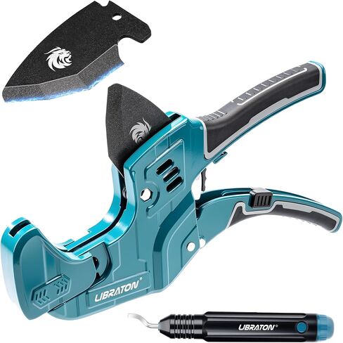 قاطع أنابيب PVC من Libraton، حتى 2-1/2 بوصة، أداة قطع أنابيب السقاطة لPEX، PVC، خراطيم PPR البلاستيكية، قاطع الأنابيب للخدمة الشاقة مع شفرة بديلة لأداة إزالة الأزيز، نطاقان قطع قابلان للتعديل in Kuwait