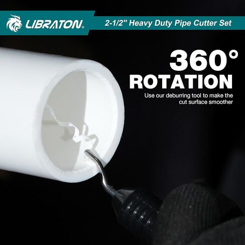 قاطع أنابيب PVC من Libraton، حتى 2-1/2 بوصة، أداة قطع أنابيب السقاطة لPEX، PVC، خراطيم PPR البلاستيكية، قاطع الأنابيب للخدمة الشاقة مع شفرة بديلة لأداة إزالة الأزيز، نطاقان قطع قابلان للتعديل in Kuwait
