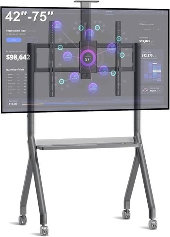 Smart Board Stand for 44"– 75" Interactive Smart Whiteboard, Height Adjustable Mobile Portable Stand with Four Lockable Wheels for Classroom Home Office Business Studio in Saudi Arabia