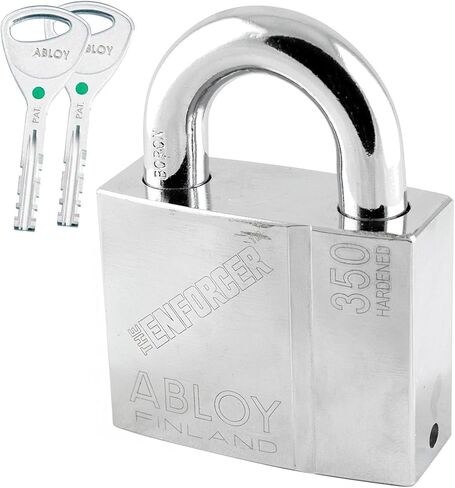 قفل ENFORCER ABLOY 350-25 - حافظة قوية للغاية من الفولاذ المقوى مع تكبل بورون 14 مم - أمان عالي للحاويات والسكك الحديدية والمقطورات - حماية ضد الهجوم in Kuwait
