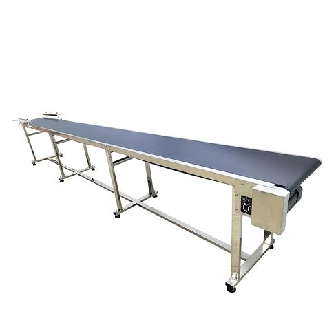 حزام ناقل TECHTONGDA PVC 177 * 15.7 بوصة للتحكم في السرعة قابل للتعديل والدرابزين من الفولاذ المقاوم للصدأ ‌370 واط 110 فولت ناقل كهربائي مع قاعدة مطاطية غير قابلة للانزلاق مع بكرة دعم in Kuwait