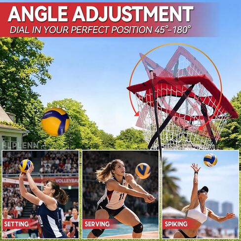 Volleyball Setter Trainer Net, Adjustable Height 7-12 FT & Angle, Setting Trainer for Indoor Outdoor Practice, Portable Volleyball Setting Net for Serving, Spiking & Setting in Saudi Arabia