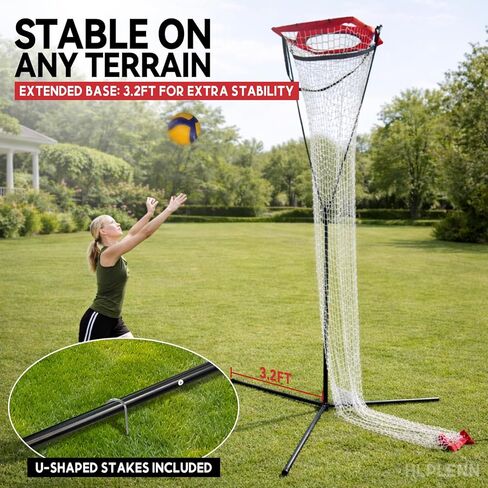 Volleyball Setter Trainer Net, Adjustable Height 7-12 FT & Angle, Setting Trainer for Indoor Outdoor Practice, Portable Volleyball Setting Net for Serving, Spiking & Setting in Saudi Arabia