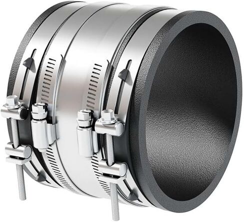 Fernco 5056-44RC 4" Shielded Below Ground Sewer Pipe Coupling for Cast Iron, Plastic or Steel to Cast Iron, Plastic or Steel Plumbing Waste Connections in Saudi Arabia