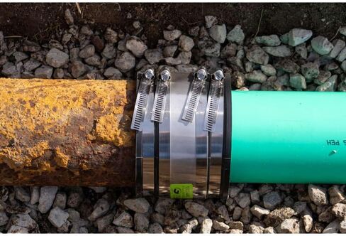 Fernco 5056-44RC 4" Shielded Below Ground Sewer Pipe Coupling for Cast Iron, Plastic or Steel to Cast Iron, Plastic or Steel Plumbing Waste Connections in Saudi Arabia