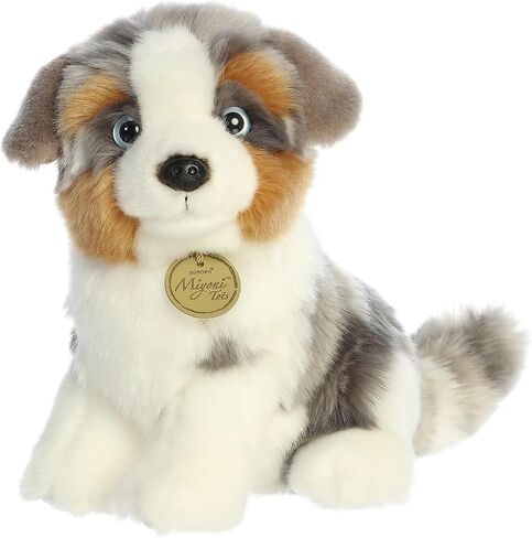 Aurora® Adorable Miyoni® Tots Australian Shepherd Pup Stuffed Animal - Lifelike Details Make a Cherished Companion - Perfect for Decorating Bedrooms or Classrooms - Multicolor 9.5 Inches in Saudi Arabia
