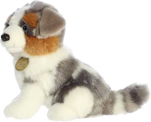 Aurora® Adorable Miyoni® Tots Australian Shepherd Pup Stuffed Animal - Lifelike Details Make a Cherished Companion - Perfect for Decorating Bedrooms or Classrooms - Multicolor 9.5 Inches in Saudi Arabia