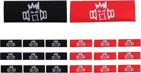 مجموعة B2 Audio 20 حزمة من 4 قياسات للانكماش الحراري باللونين الأحمر والأسود مع شعار B2 Riot Guy in Kuwait