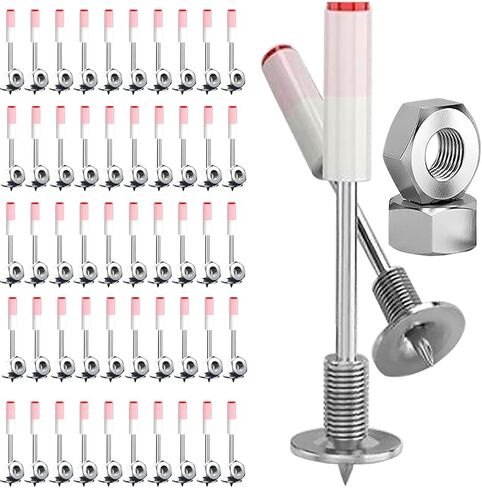 100PCS Threaded Manual Concrete Nails with M8 Screw Nut for Concrete Nail Gun,for Concrete Ceiling Cable Ducts Fixed Slotting Device Repair Tool Home DIY Nail Gun Accessories in Saudi Arabia