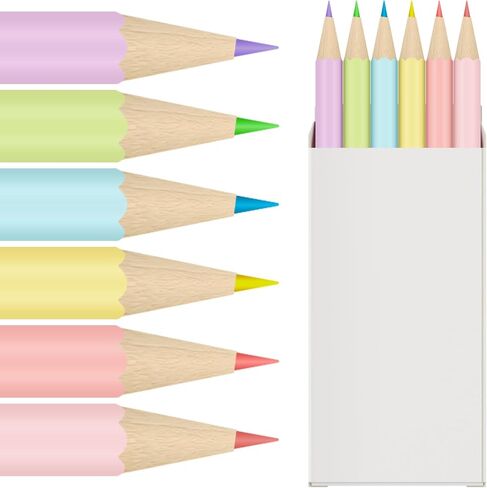 CTOSREE 24 حزم أقلام رصلية ملونة بلوز 3.5 بوصة رسم قلم رصاص في صناديق Kraft GOODIE الأكياس الهدايا للأطفال. in Kuwait