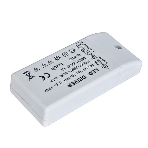 12V DC LED Driver Power Supply 1A 12W، حماية التيار الزائد، ABS Shell، مناسب لشرائط LED، أضواء الخزانة، مع عمر 5 سنوات، للأغراض التجارية، ديكور المنزل، DIY in Kuwait
