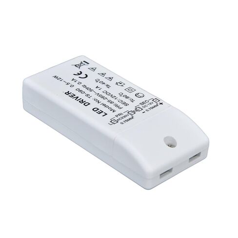 12V DC LED Driver Power Supply 1A 12W، حماية التيار الزائد، ABS Shell، مناسب لشرائط LED، أضواء الخزانة، مع عمر 5 سنوات، للأغراض التجارية، ديكور المنزل، DIY in Kuwait