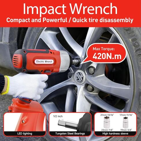 طقم مقبس السيارة الكهربائية E-HEELP يعمل بالبطارية، مقبس هيدروليكي لاسلكي للسيارة 5 طن 21 فولت مع بطارية 4.0 أمبير وجهاز تحكم عن بعد، أداة تغيير الإطارات المحمولة في حالات الطوارئ لسيارة سيدان SUV MPV بيك أب in Kuwait