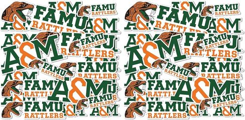 Desert Cactus Florida A&M University Sticker FAMU Rattlers Vinyl Decals Laptop Water Bottle Car Scrapbook Sheet T1 (Type 1-1) in Saudi Arabia