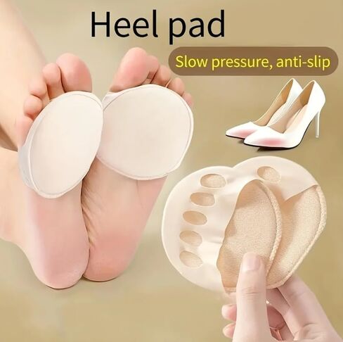 Cushioning Ice Silk High Heel Insoles, Fabric Forefoot Pads for Women in Saudi Arabia
