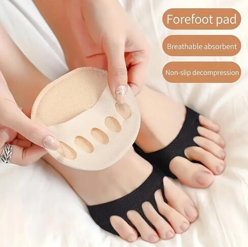 Cushioning Ice Silk High Heel Insoles, Fabric Forefoot Pads for Women in Saudi Arabia