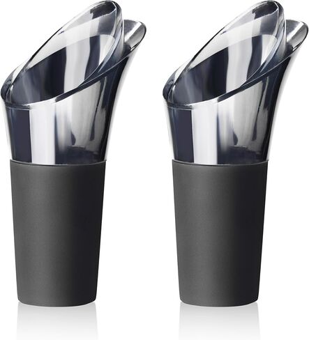 Innovine Drip Stop Pour Spout, Reusable Wine Pourer, Durable Construction with Rubber Base, Perfect for White and Red Wines, Home Bar Accessories, Kitchen Essentials, Barware, Set of 2 in Saudi Arabia