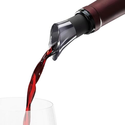 Innovine Drip Stop Pour Spout, Reusable Wine Pourer, Durable Construction with Rubber Base, Perfect for White and Red Wines, Home Bar Accessories, Kitchen Essentials, Barware, Set of 2 in Saudi Arabia