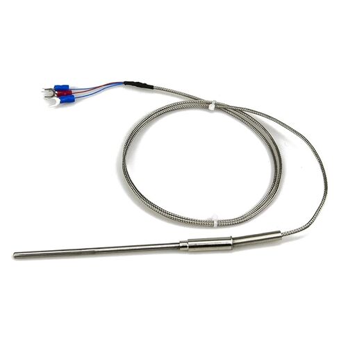 FTARP08 PT100 Type 1m Metal Braided Cable 100mm Probe Sheathed RTD Temperature Sensor WZPK-191 1Pcs(B 6mm Diameter) in Saudi Arabia