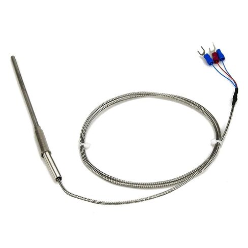 FTARP08 PT100 Type 1m Metal Braided Cable 100mm Probe Sheathed RTD Temperature Sensor WZPK-191 1Pcs(B 6mm Diameter) in Saudi Arabia