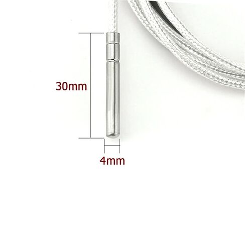 Thermocouple Stainless Steel Probe RTD PT100 Temperature Sensor 4mm*30mm Shielded Braide Wire 1Pcs(PT100 2M) in Saudi Arabia