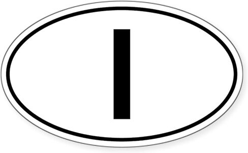 CafePress Italian Oval Car Sticker I for Italy Oval Car Bumper Sticker in Saudi Arabia