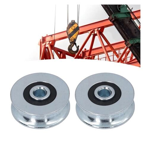 2 Pcs Pulley Wheel 40mm Outer Diameter 8mm Center Hole Diameter Alloy Steel Pulley Rolling Bearing Wheel in Saudi Arabia