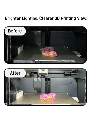 طقم إضاءة LED P1S بديل لطابعة Bambu-Lab P1S/P1P ثلاثية الأبعاد، مصباح مغناطيسي عالي الإضاءة مع كابل، شريط إضاءة ساطع ملحقات الطابعة ثلاثية الأبعاد (عبوتان) in Saudi Arabia
