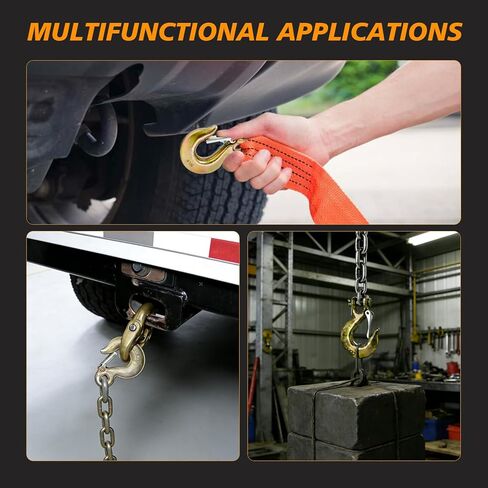 خطاف منزلق Clevis مقاس 5/16 بوصة مع مزلاج، خطاف سلسلة فولاذي آمن، خطاف منزلق Clevis شديد التحمل، لسلسلة نقل من الدرجة 5/16 بوصة، لسحب شاحنة النقل البحرية، سعة 5400 رطل، عبوتان in Kuwait