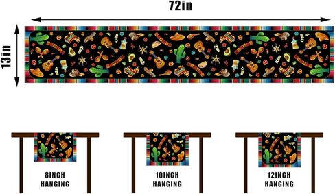 Cinco De Mayo Table Runner Mexican Table Cloth Cinco De Mayo Decorations Mexican 5 De Mayo Fiesta Party Decorations and Supplies Forhome Kitchen Table-13×72'' in Saudi Arabia