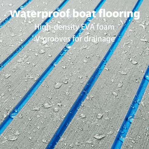 ICOOP قارب الأرضيات سطح البحر عدم الانزلاق إيفا رغوة قارب التزيين الأرضيات الفينيل البحرية Seadek مقاوم للماء العشب المائي الحصير البحرية للقوارب العائمة 94.5 بوصة × 47 بوصة/36 بوصة/24 بوصة/16 ​​بوصة، 47.2 بوصة × 15.8 بوصة in Kuwait