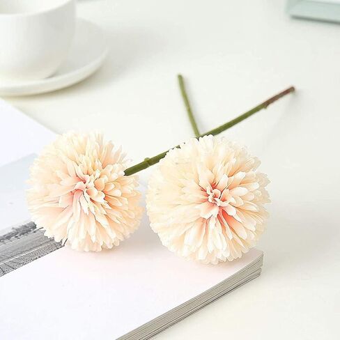 A Bundle of 6 Simulated Silk Chrysanthemum Balls - Party, Home and Office Decoration - Four Seasons Desktop Decorations in Saudi Arabia