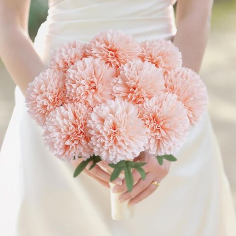 A Bundle of 6 Simulated Silk Chrysanthemum Balls - Party, Home and Office Decoration - Four Seasons Desktop Decorations in Saudi Arabia
