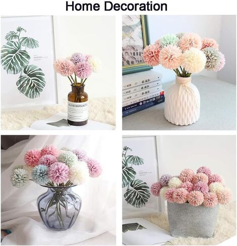 A Bundle of 6 Simulated Silk Chrysanthemum Balls - Party, Home and Office Decoration - Four Seasons Desktop Decorations in Saudi Arabia