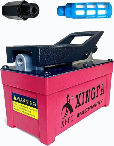 مضخة هواء هيدروليكية 10,000 رطل لكل بوصة مربعة، خزان 1.7 لتر، مخرج زيت NPT 3/8 بوصة، مدخل NPT 1/4 بوصة، مضخة قدم هيدروليكية للهواء، أحمر in Kuwait