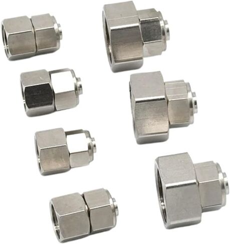 PCF Pneumatic Connector Quick Screw Internal Thread Brass Gas Pipe Plugs Straight-through 1Pcs(Allcopper12-03) in Kuwait