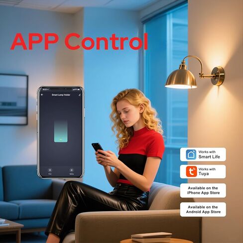 LoraTap Smart Wi-Fi Light Bulb Socket Adapter, Voice for Alexa/Google, Smart Life App Group & Timer, 60W Max, Incandescent Compatible, E26/E27, 2 Pack in Kuwait