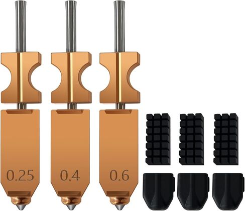 3PK ترقية فوهة AD5X 0.25 مم 0.4 مم 0.6 مم Hotend لفوهة Falshforge AD5X تدفق عالي 32 مم³/ثانية رأس طباعة فوهة من الفولاذ المقوى عالي السرعة وقابل للفصل مع فرشاة فوهة 3PK إضافية in Kuwait