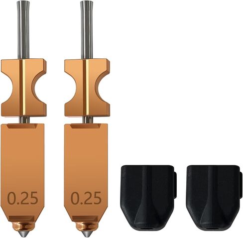 3PK ترقية فوهة AD5X 0.25 مم 0.4 مم 0.6 مم Hotend لفوهة Falshforge AD5X تدفق عالي 32 مم³/ثانية رأس طباعة فوهة من الفولاذ المقوى عالي السرعة وقابل للفصل مع فرشاة فوهة 3PK إضافية in Kuwait