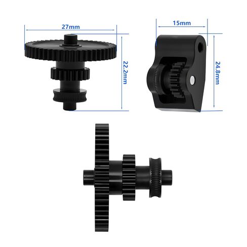 Extruder Gear Kit for Elegoo Centauri Carbon - SKD11 Hardened Metal Dual Drive Gear & POM Handle with GFM Bearing, Hardened Steel Extruder Gear Replacement for Centauri 3D Printers in Saudi Arabia