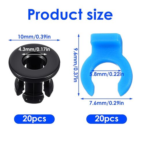 40pcs Bowden Tube Coupler Set - 1.75inch Coupler Collet Clamp Clip Bowden Collet and Clip Set for 3D Printer Accessories, Bowden Coupling Clips Fixed 4mm Tube Filament Printer Parts in Saudi Arabia
