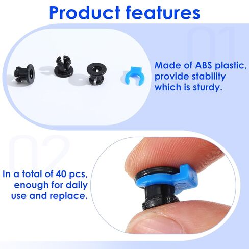 40pcs Bowden Tube Coupler Set - 1.75inch Coupler Collet Clamp Clip Bowden Collet and Clip Set for 3D Printer Accessories, Bowden Coupling Clips Fixed 4mm Tube Filament Printer Parts in Saudi Arabia