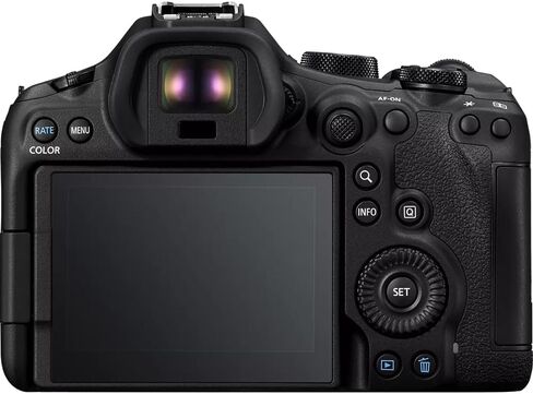 كاميرا Canon EOS R6 Mark III بدون مرآة مع RF24-105mm F4-7.1 هي حزمة عدسة STM 7084C018 مع بطاقة Lexar سعة 64 جيجابايت SDXC وحقيبة كاميرا Deco Essentials ومجموعة Corel Photo Video in Saudi Arabia