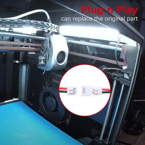 شريط إضاءة LED للطابعة ثلاثية الأبعاد، طقم استبدال أضواء شريط LED متوافق مع Creality K2 Plus K2P، طقم شريط إضاءة LED أبيض ساطع 24 فولت مع شريط دعم لاصق التوصيل والتشغيل in Kuwait