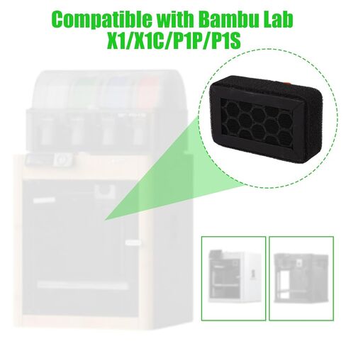 2pcs Activated Carbon Combo Air Filters for Bambu Lab, 3D Printer Activated Carbon Air Filter with Brush, Compatible with Bambu Lab X1/X1C/P1P/P1S in Saudi Arabia
