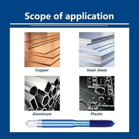 Fluteless Forming Machine Taps M2-M12 Blue Coated Thread Tap Metric Tap Drill Extrusion Taps 1Pcs (Color : M3x0.5) in Kuwait